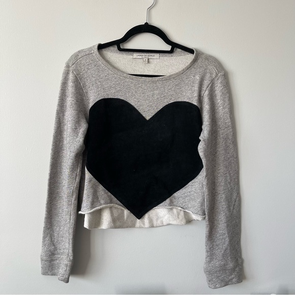 Cropped Suede Heart Sweater - Picture 1 of 1